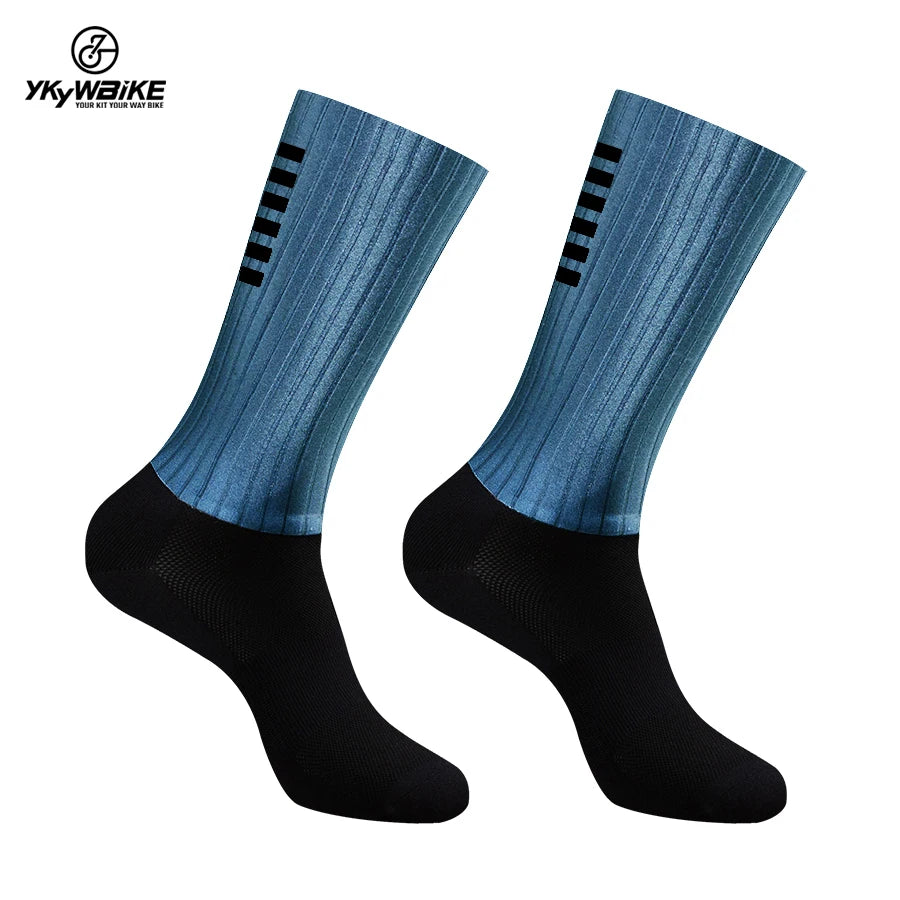 YKYWBIKE Anti-Slip Aero Cycling Socks - Men's Performance Bike Socks
