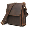Men's Genuine Leather Crossbody Messenger Bag Business Cow Leather Sling Bag Travel Small Briefcase