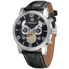 FORSINING 165 Friendship New Mens Mechanical Watch Best Genuine Leather Band Big Numbers Date Display Tourbillion Auto Watch