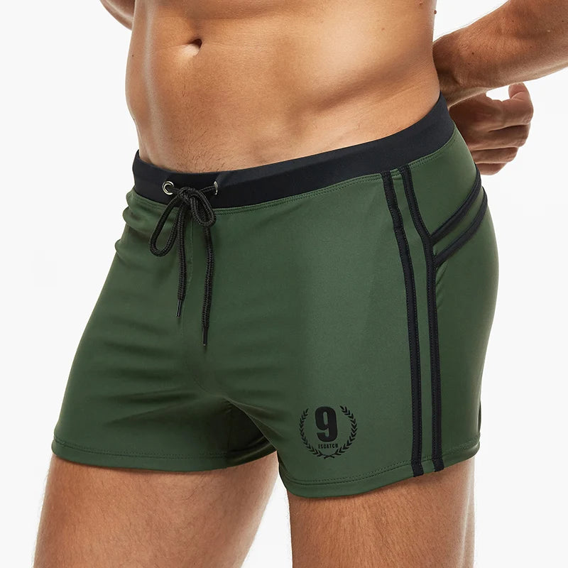 Men's Swim Trunks - Premium Boxer Style Swimsuit