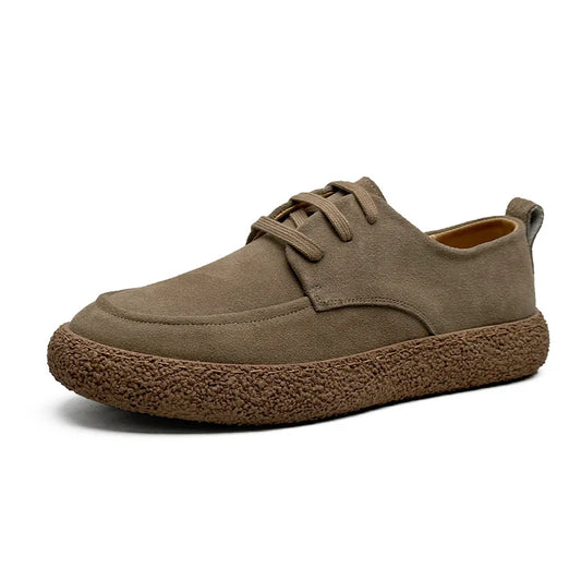 38-44 Men's New Genuine Leather Low-Top Lace-up Outdoor Hardwearing Retro Casual Sneakers