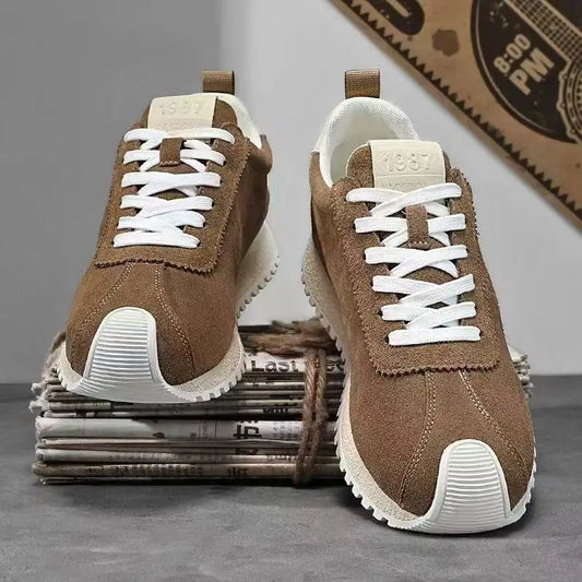 Men's Elegant Classic Italy Sneakers High Quality Mesh Lace-up Style Lightweight Walking Running Tennis Shoes