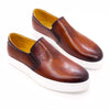 2022 New Trendy Handmade Italian Men Slip on Casual Dress Shoes Genuine Leather Laser Print Pattern Flat Comfortable Shoes