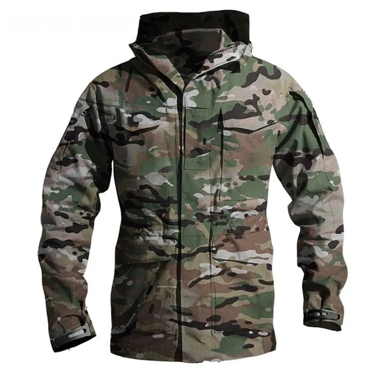 ARCHON.TX M65 Tactical Windbreaker - Waterproof Military Jacket with Hood & Multi-Pocket