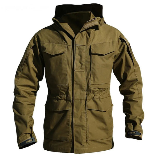 ARCHON.TX M65 Tactical Windbreaker - Waterproof Military Jacket with Hood & Multi-Pocket