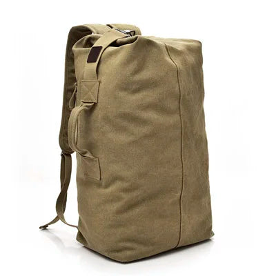 Premium Canvas Travel Backpack - Large Capacity Mountaineering Bag