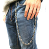NONE Unisex 316L Stainless Steel Skull Skeleton Jeans Chain Belt - Durable Metal Construction