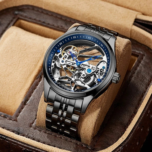 Skeleton Automatic Mechanical Watch - Luxury Steampunk Design