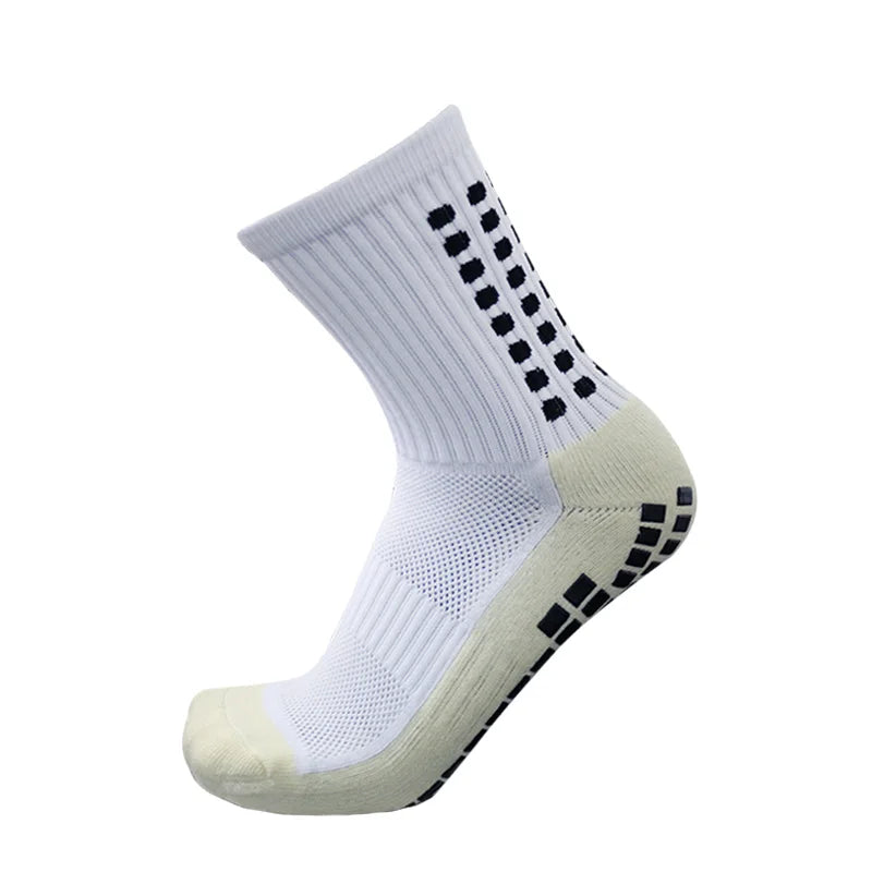 Professional Football Grip Socks - Anti-Slip Cotton Soccer Socks for Men
