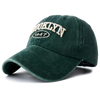 Brooklyn Embroidered Snapback Hat Vintage Washed Black Green Unisex Baseball Cap Men Women Sun Protection