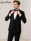 Elegant Men's Suit Jacket Black Shawl Lapel Men's Suit Set Classic Slim Fit Groom Tuxedos Banquet Suit Ceremony Only Jacket
