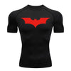 Men's Bat Print Compression Shirt - Quick Dry Athletic Performance Tee