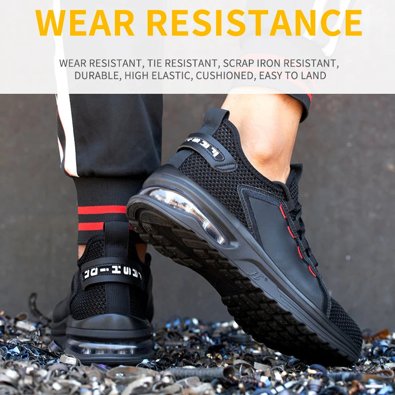 Professional Steel Toe Safety Shoes - Puncture-Proof Work Footwear