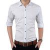 Men's Slim Fit Polka Dot Long Sleeve Shirt