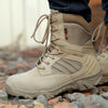 Men's Tactical Combat Boots - Leather Ankle Work Boots