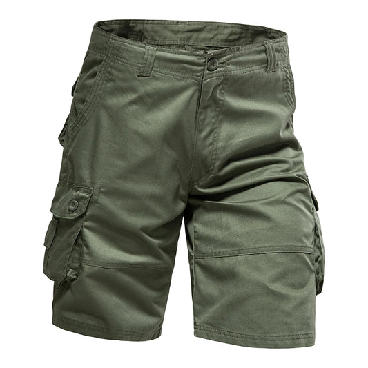 Men's Multi-Pocket Cargo Shorts - Cotton Outdoor & Beach Wear