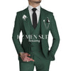 Men's 3 Piece Slim Fit Double Breasted Formal Suit for Wedding Prom Dinner Party