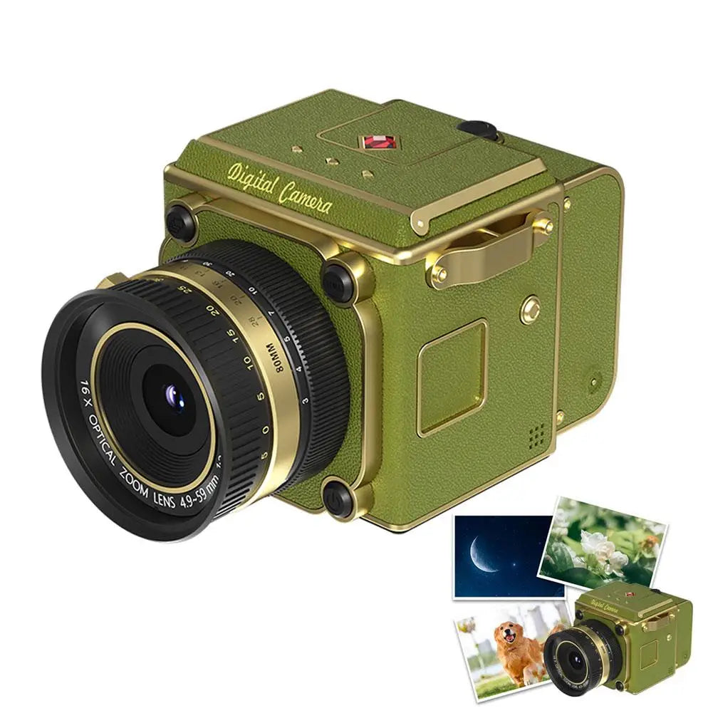 High Definition Retro Portable CCD Camera Analog Dual Lens Reflex Digital Camera Atmospheric Display Film