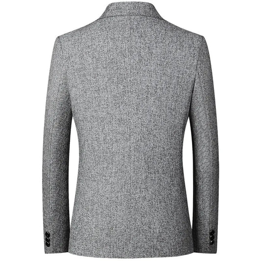 Suit Coat Man Fashion Simple Solid Color Long Sleeve Male Outerwear Non-ironing Single-breasted Business Casual Men Blazer