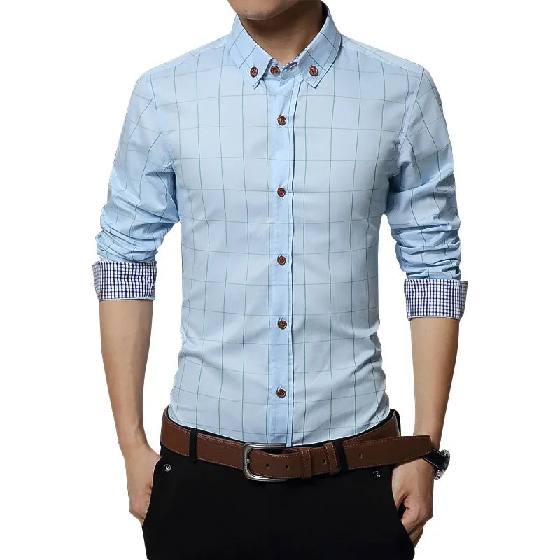 Men's Floral Dress Shirt - Slim Fit Long Sleeve