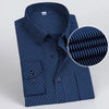 Men's Formal Shirt Long Sleeve Solid Color Striped Pocket Fashion Business Office Professional Wear Social White Shirt