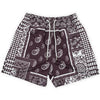Men's Hawaiian Beach Shorts - Vintage Print Swim Trunks