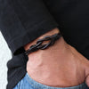 NONECN Celtic Knot Infinity Leather Bracelet - Genuine Leather Men's Jewelry