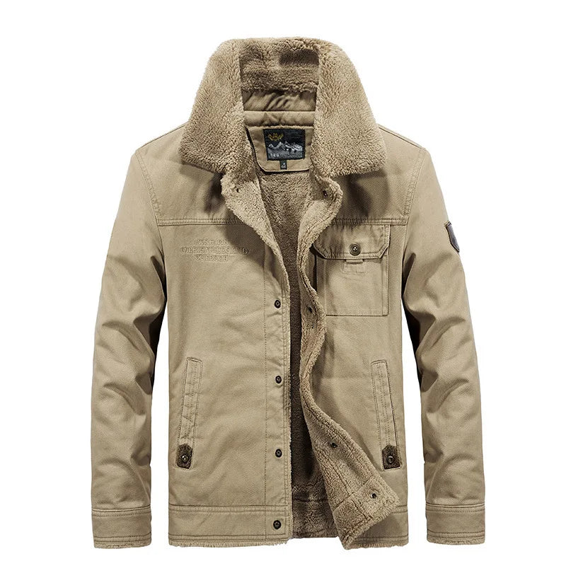 FGKKS 2024 Outdoor Casual Jacket For Men Plus Fleece Slim-Fit Fashion Coat High Quality Design Streetwear Jacket For Men