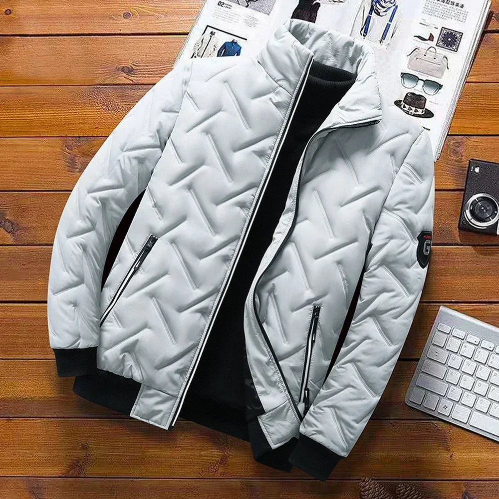 New 2024 Autumn Winter Jacket Men Cotton Padded Jacket Korean Streetwear Casual Jacket Fashion Clothing Male Warm Coats 5XL