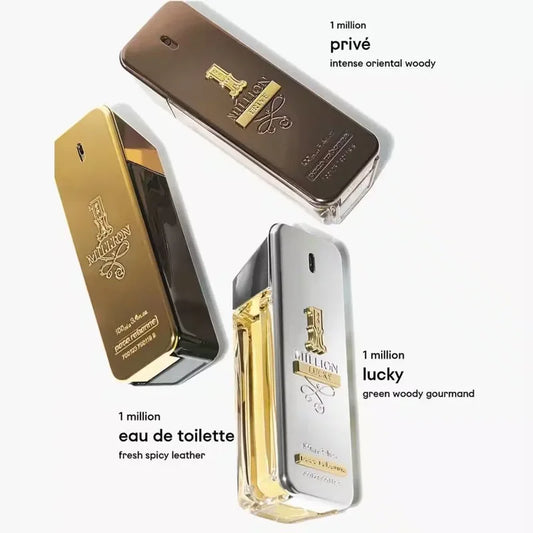 Rabanne 1 Million Lucky Prive Eau de Parfum for Men 100 ML Original Arab Perfumes Lasting Woody Perfume Pheromones 3.4 Oz Makeup
