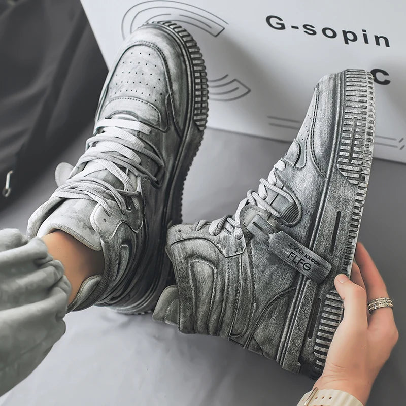 Retro Manga Men's Sneakers Soft Comfortable Non Slip Wear Resistant Sole Daily Casual Men's Shoes Preppy Versatile Holiday Gifts