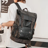 Premium Leather Business Backpack - Large Capacity Travel & Laptop Bag for Men
