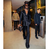 Men's Suit Satin Men Costume Luxurious Double Breasted Complete 2 Pieces Suit Peaked Lapel Jackets Dancing Party Fashion