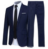 Men's Business Casual Groom Groomsmen Wedding Tuxedo Two Piece Formal Office Wear Party Suit