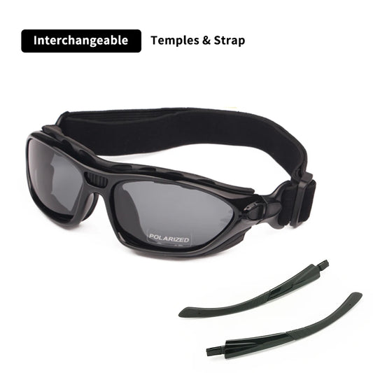 Motorcycle Goggles - Polarized Day/Night Set with Interchangeable Lenses