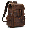 Luufan Vintage Fashion Men's Leather Backpack Genuine Leather Laptop Backpacks Real Cowhide Daypack Men's Leather Bagpack
