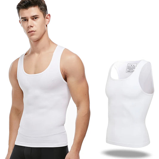 Men's Compression Body Shaper - Chest and Abdomen Slimming Vest