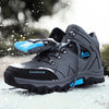 Men's Waterproof Winter Snow Boots - Insulated Leather Hiking Boots