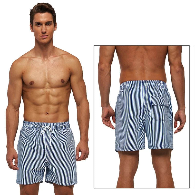 Men's Quick-Dry Beach Shorts with Mesh Lining - Datifer Swimwear