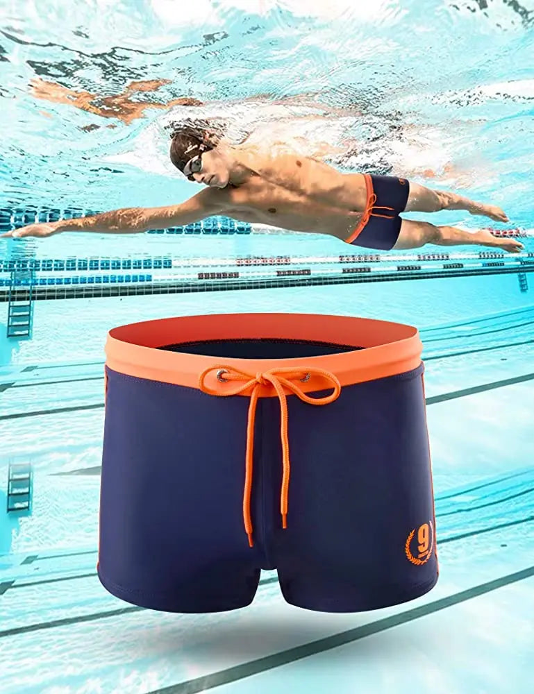 Men's Swim Trunks - Premium Boxer Style Swimsuit