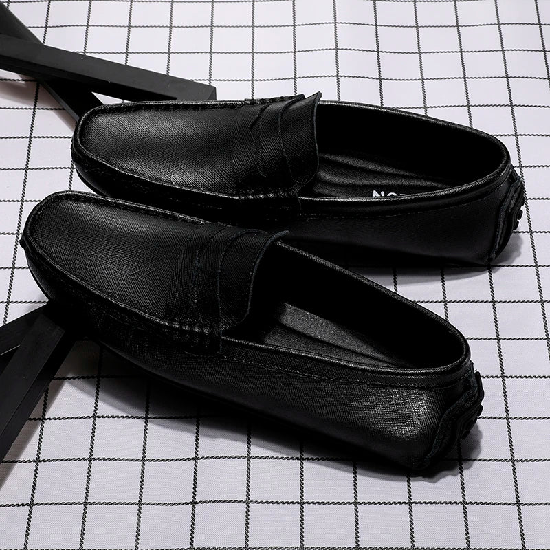 Size 15 Genuine Leather Upper Mocassines Slip on Fashion Men's Casual Shoes