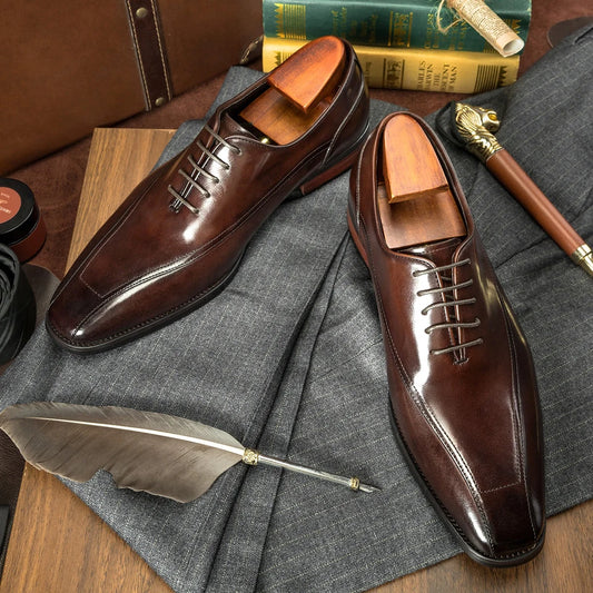 New Coming Summer Spring Men Dress Shoes Luxury Men Genuine Leather Oxford Shoes