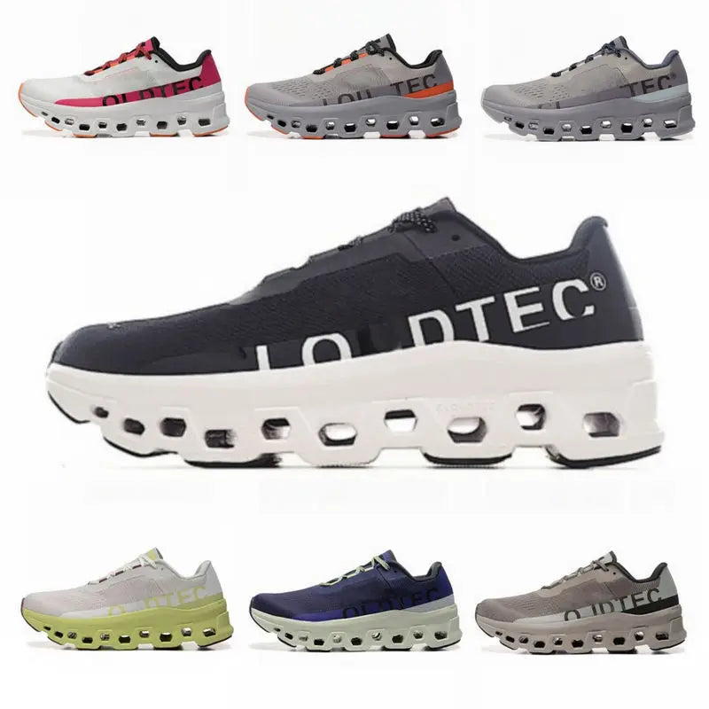 Designer Shoes on Cloudmonster Running Shoes Mens Womens Sneakers Black White Hiking Outdoor Trainers Sports Walking Style Shoes