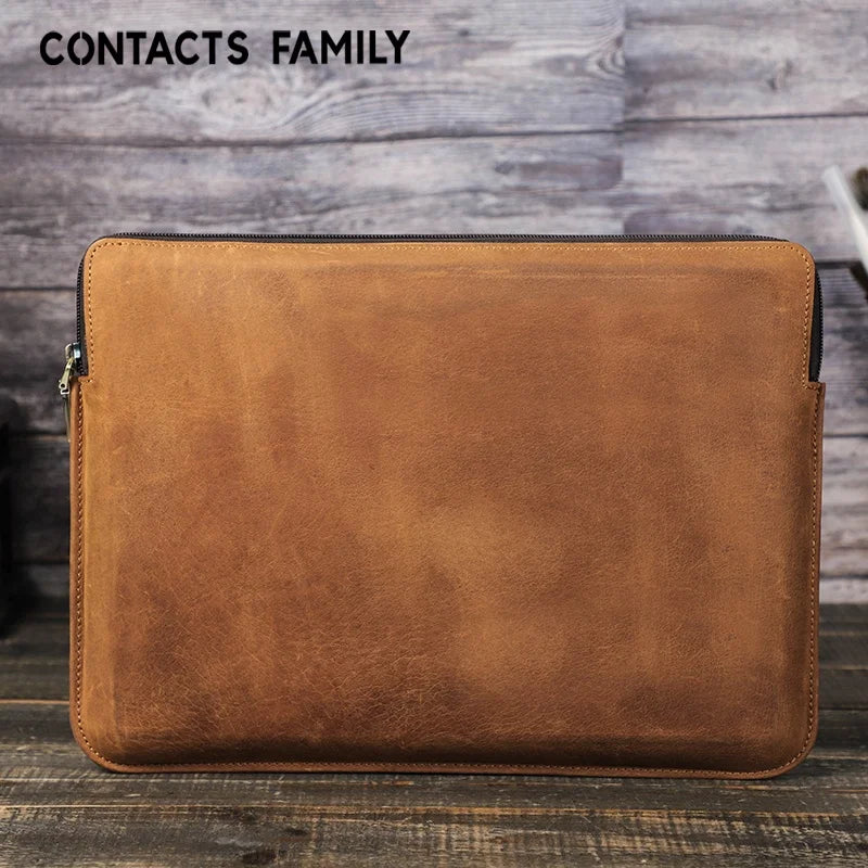 Genuine Leather Laptop Case Sleeve for Macbook Pro 14 A2442 Macbook Air 13 A2337 A2179 A2338 2020 M1 Chip Pro 13 Portable