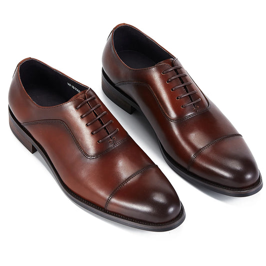 Cheap Price Black Brown High Quality Genuine Leather Waterproof Lace-Up Oxford Dress Shoes for Autumn Office & Career