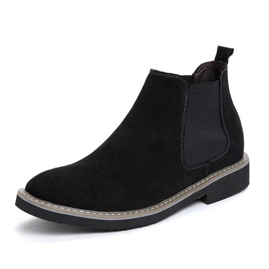 High Cut Fashion Design Wholesale Genuine Leather Boots Men Chelsea Boots