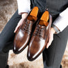 Luxury Men's Genuine Leather Upper PU Lining Pointed Toe Oxford Shoes for Office & Career Breathable Lightweight Wedding Shoes