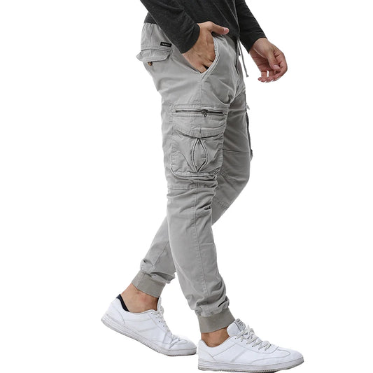 Men's Tactical Cargo Pants - Military Style Cotton Joggers