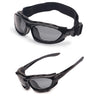 Motorcycle Goggles - Polarized Day/Night Set with Interchangeable Lenses