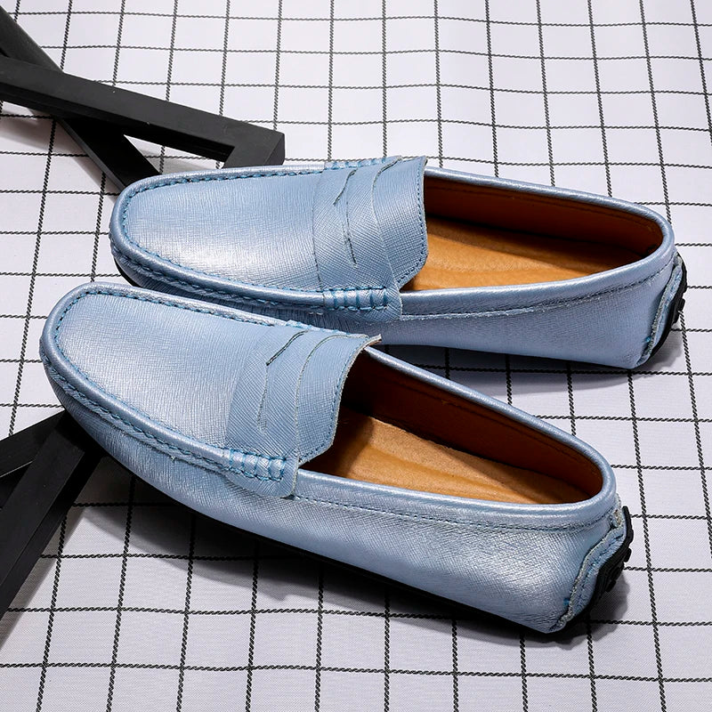 Size 15 Genuine Leather Upper Mocassines Slip on Fashion Men's Casual Shoes